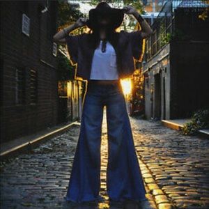 Free People sz 31 extreme flare vintage jeans rare
